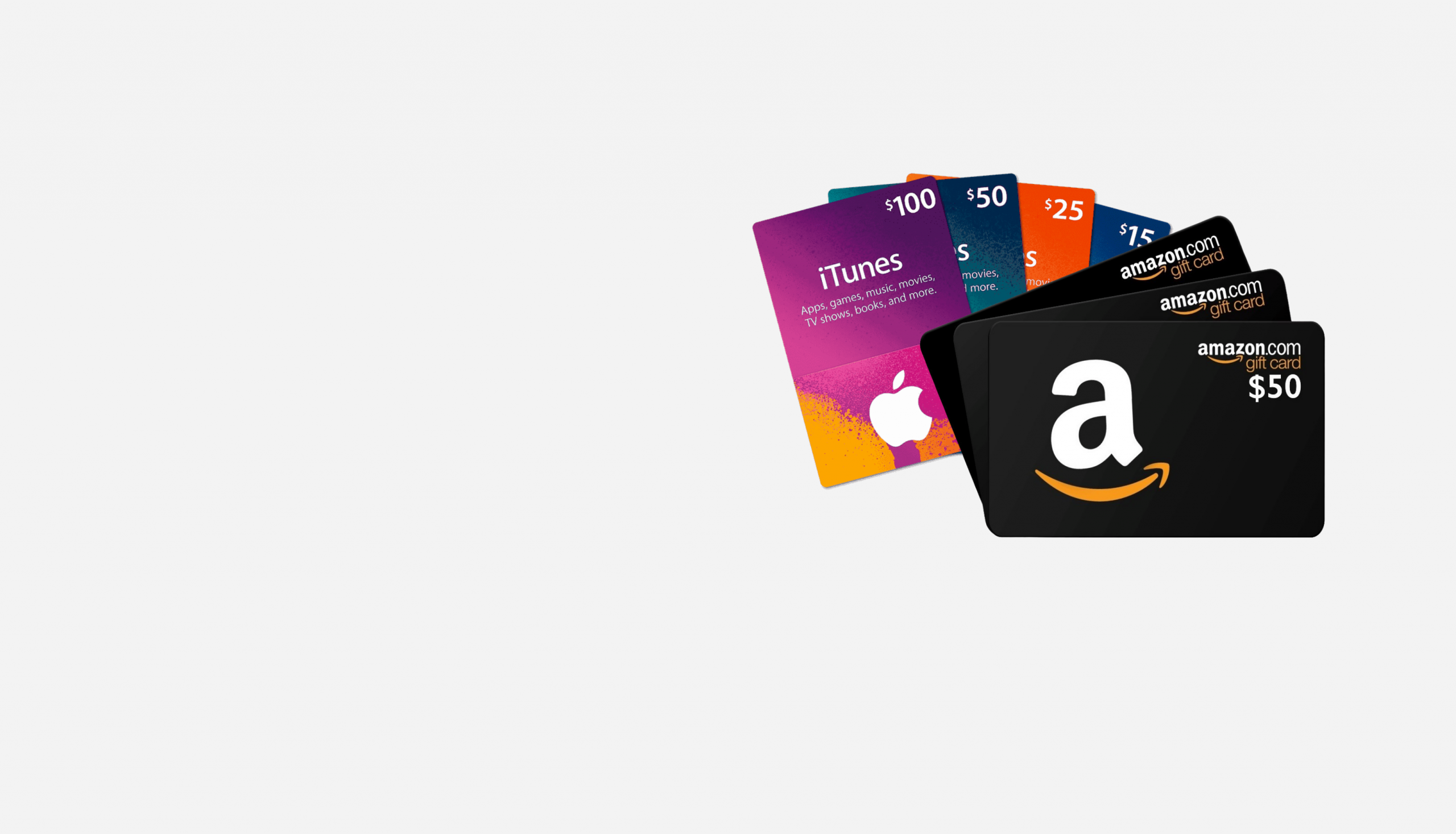 Amazon y iTunes e-Gift Cards